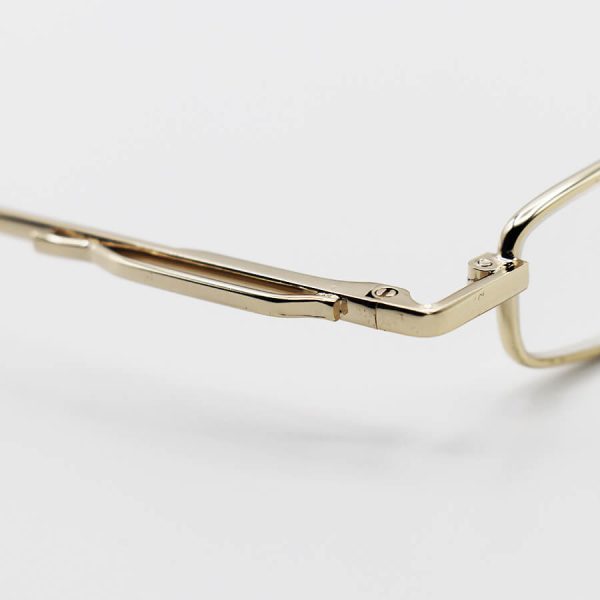 عکس از عینک مطالعه خودکاری با فریم طلایی، دسته فنری، لنز شیشه ای و قاب نقره ای مدل ca1035