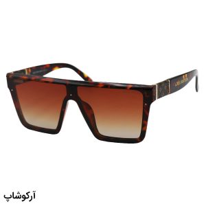 عکس از عینک آفتابی لویی ویتون با فریم رنگ هاوانا، شکل مربعی و لنز قهوه‌ای سایه روشن و هایلایت مدل 6803P