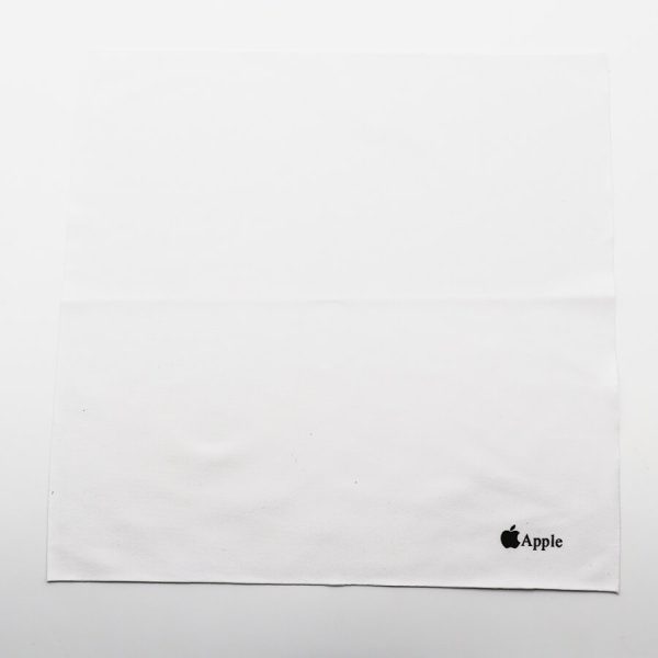 عکس از دستمال عینک سایز بزرگ، سفید رنگ (20×20) مناسب برای لنز و لوازم الکترونیکی برند apple مدل 992596