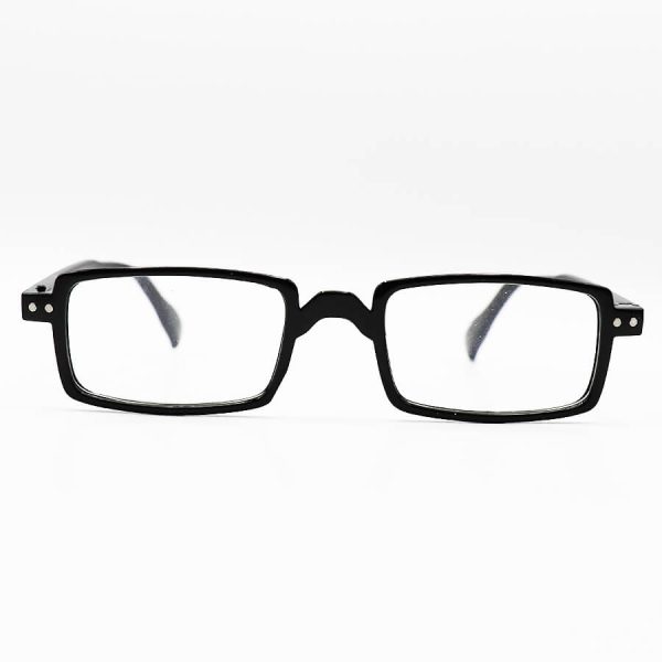 عکس از عینک مطالعه نزدیک بین با فریم مستطیلی شکل، مشکی رنگ و از جنس کائوچو مدل 22-5