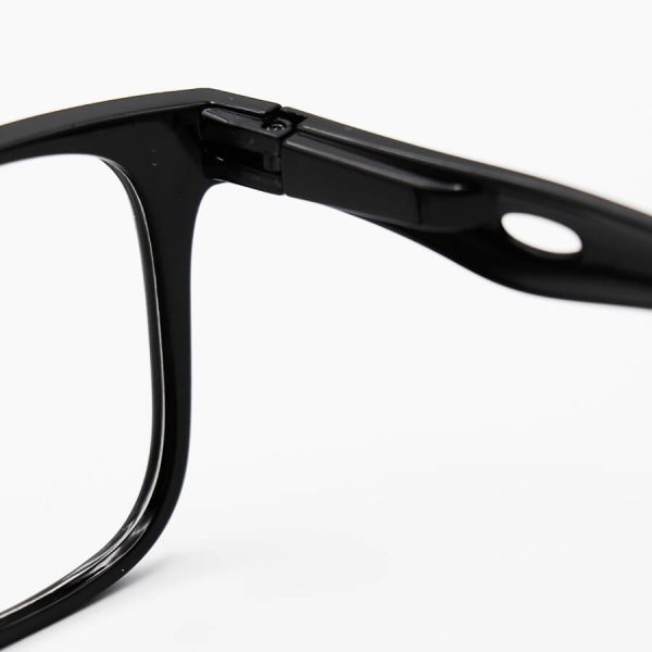 عینک مطالعه نزدیک بین با فریم مربعی شکل، مشکی رنگ و از جنس کائوچو مدل 22-6