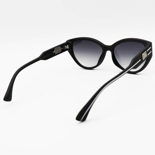 عکس از عینک آفتابی با فریم چشم گربه ای، رنگ مشکی مات و عدسی دودی تیره dior مدل 5111