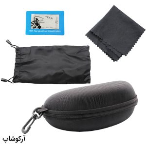 عکس از عینک ورزشی با فریم مشکی رنگ، 3 لنز قابل تعویض و تجهیزات کامل مدل 9191-C1