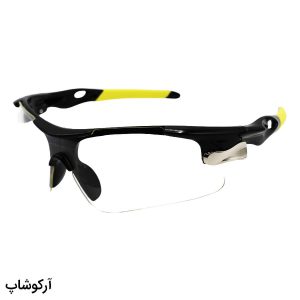 عکس از عینک ورزشی نیم فریم OAKLEY با فریم مشکی رنگ و عدسی بی رنگ و شفاف مدل 806