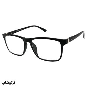 عکس از عینک طبی چند کاوره با فریم رنگ مشکی، مستطیلی شکل، از جنس کائوچو و دسته فنری مدل TR2268