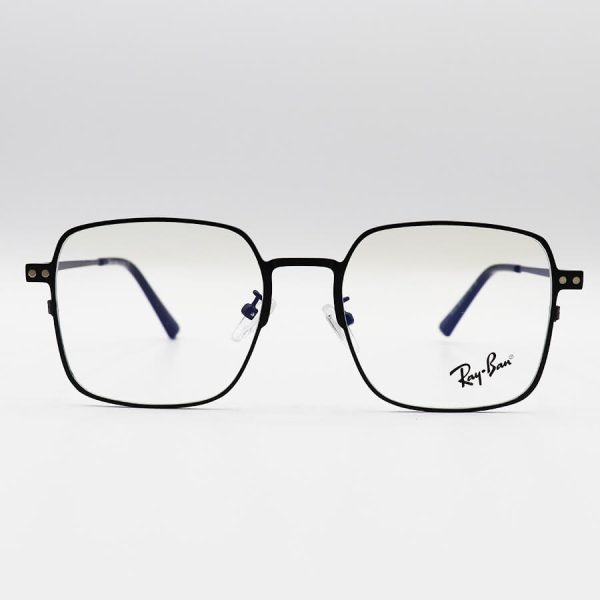 عکس از فریم عینک چند کاوره با فریم رنگ مشکی، مربعی شکل و از جنس آلومینیوم مدل 7013