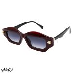 عکس از عینک آفتابی مستطیلی MARC JACOBS با فریم زرشکی، دسته مشکی و لنز سایه روشن مدل SHAB405