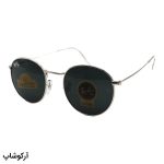 عکس از عینک آفتابی RAY-BAN با فریم گرد، نقره ای رنگ، عدسی سنگ و رنگ دودی تیره مدل 3447
