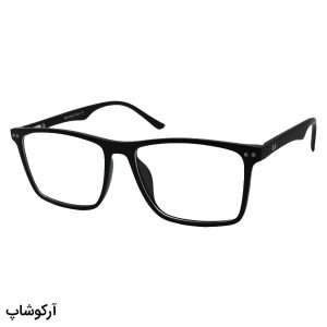 عکس از عینک طبی 4 کاوره با فریم مستطیلی شکل، رنگ مشکی، از جنس کائوچو و دسته فنری مدل TR2359