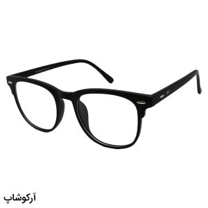 عکس از عینک طبی چند کاوره با فریم مربعی شکل، رنگ مشکی، از جنس کائوچو و دسته فنری مدل TR2346