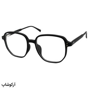 عکس از عینک طبی 4 کاوره با فریم مربعی شکل، رنگ مشکی، از جنس کائوچو و دسته فنری مدل TR2363