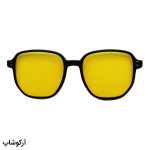 عکس از عینک طبی 4 کاوره با فریم مربعی شکل، رنگ مشکی، از جنس کائوچو و دسته فنری مدل TR2363