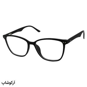 عکس از عینک طبی چند کاوره با فریم ویفرر شکل، رنگ مشکی، از جنس کائوچو و دسته فنری مدل TR2260
