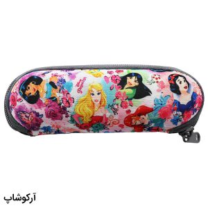 عکس از کیف عینک بچه‌گانه زیپ دار با طرح پرنسس ها Princess مدل 992696
