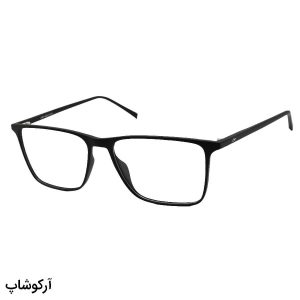 عکس از عینک طبی کاوردار با فریم مستطیلی شکل، مشکی رنگ و از جنس تی آر 90 برند کازال مدل RX7085