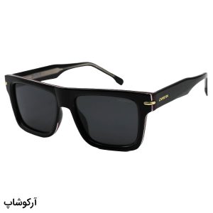 عکس از عینک آفتابی مردانه Carrera با فریم مستطیلی شکل، مشکی رنگ و لنز دودی تیره و پلاریزه مدل P58977
