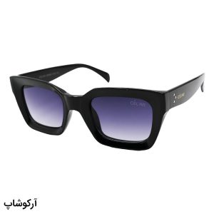 عکس از عینک آفتابی Celine با فریم رنگ مشکی براق، مستطیلی شکل و لنز بنفش هایلایت مدل 1735-1