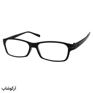 عکس از عینک مطالعه نزدیک بین با فریم مشکی رنگ و مستطیلی شکل مدل JP138