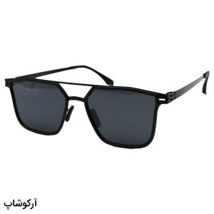 عکس از عینک آفتابی پلاریزه آیس برلین با فریم تیتانیوم، مشکی رنگ، مربعی شکل و لنز دودی تیره مدل T0905