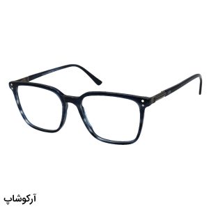 عکس از عینک طبی کاوردار با فریم آبی، از جنس استات، مربعی شکل، دسته فنری Valentino Rossi مدل G5366