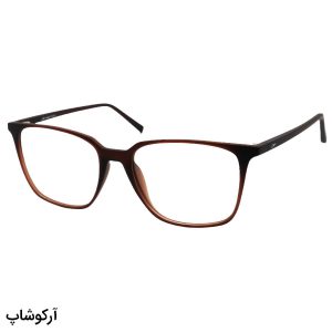 عکس از عینک طبی کاوردار با فریم قهوه ای رنگ، از جنس TR90 و مربعی شکل برند کازال مدل RX7062