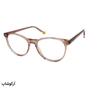 عکس از عینک طبی کاوردار با فریم ویفرر، عسلی رنگ، از جنس استات و دسته فنری Valentino Rossi مدل G5523