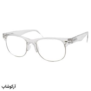 عکس از عینک مطالعه نزدیک بین با فریم کریستالی، شکل کلاب مستر و دسته فنری مدل 101AUM