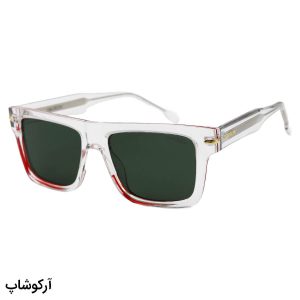 عکس از عینک آفتابی مردانه کررا با فریم مستطیلی شکل، بی رنگ، شفاف و لنز سبز تیره و پلاریزه مدل P58977