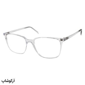 عکس از عینک طبی کاوردار با فریم بی رنگ، از جنس استات، مربعی کوچک، دسته فنری Cazal مدل RX7062