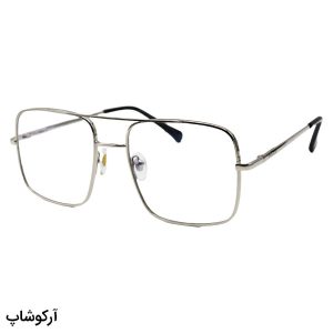 عکس از عینک برند POLICE با فریم نقره ای رنگ، مربعی شکل و دسته فنری (لنز بلوکات و UV400) مدل 7032