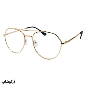 عکس از عینک برند پلیس با فریم طلایی رنگ، خلبانی شکل و دسته فنری (لنز بلوکات و UV400) مدل 9639