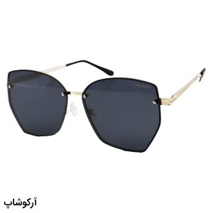 عکس از عینک آفتابی زنانه آیس برلین با فریم تیتانیوم، طلایی رنگ، پروانه ای و لنز دودی تیره مدل 6607