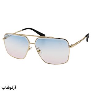 عکس از عینک دید در شب Maybach با عدسی دو رنگ، فریم طلایی رنگ و شکل چند ضلعی مدل 2002
