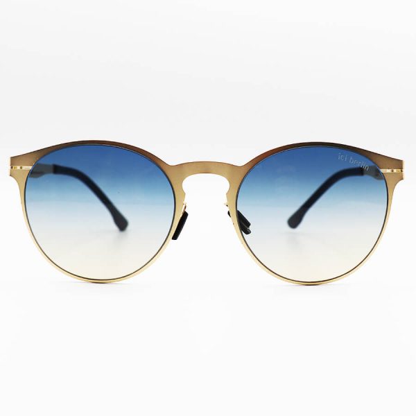عکس از عینک آفتابی آیس برلین با فریم گرد، از جنس تیتانیوم، طلایی رنگ و لنز دو رنگ مدل ps18037