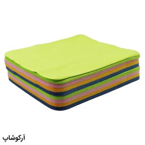 عکس از بسته 100 عددی دستمال عینک از جنس میکرو فایبر و طرح دار مدل 992698
