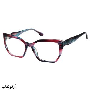 عکس از عینک طبی زنانه پرادا با فریم چند رنگ، از جنس استیت و گربه ای شکل مدل G6067