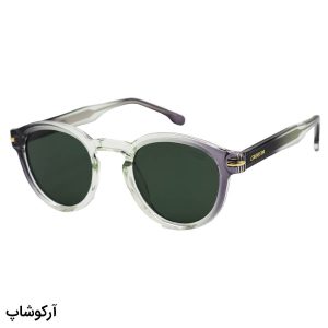 عکس از عینک آفتابی پلاریزه Carrera با فریم شکل دایره ای، دو رنگ، لنز سبز تیره و دسته سیم دار مدل P581006