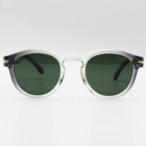 عکس از عینک آفتابی پلاریزه Carrera با فریم شکل دایره ای، دو رنگ، لنز سبز تیره و دسته سیم دار مدل P581006