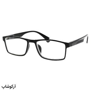عکس از عینک طبی دور بین با فریم مستطیلی شکل، مشکی رنگ و دسته فنردار مدل 772