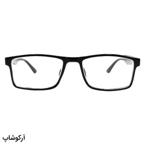 عکس از عینک طبی دور بین با فریم مستطیلی شکل، مشکی رنگ و دسته فنردار مدل 772