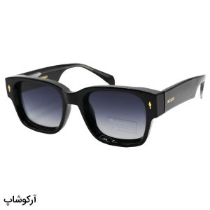 عکس از عینک آفتابی مربعی MOSCOT با فریم مشکی رنگ، دسته پهن و لنز پلاریزه و سایه روشن مدل P1201
