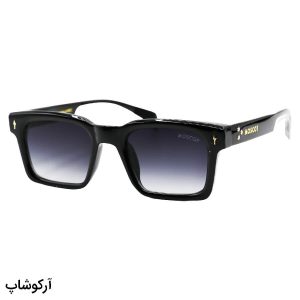 عکس از عینک آفتابی موسکات با فریم مربعی شکل، مشکی رنگ و لنز دودی سایه روشن مدل 86025