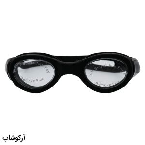 عینک شنا CIMA مشکی رنگ، از جنس سیلیکونی به همراه گوش گیر مدل CM5200