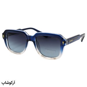 عکس از عینک آفتابی مربعی Moscot با فریم آبی رنگ، لنز دودی سایه روشن و پلاریزه مدل P1211