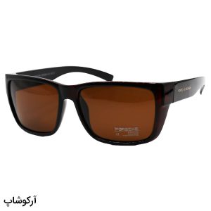 عکس از عینک آفتابی پلاریزه PORSCHE DESIGN با فریم مستطیلی، بیس دار و لنز قهوه ای مدل P915