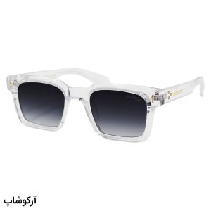 عکس از عینک آفتابی موسکات با فریم مربعی شکل، بی رنگ، شفاف و لنز دودی سایه روشن مدل 86025