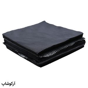 عکس از بسته 100 عددی دستمال عینک از جنس پارچه ای (رنگ مشکی و طوسی) مدل 992720