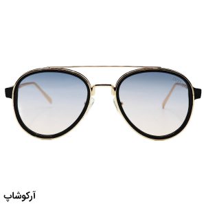 عکس از عینک آفتابی خلبانی DITIAI با فریم مشکی و طلایی رنگ، لنز دو رنگ و سایه روشن مدل 051