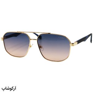 عکس از عینک آفتابی کارتیه با لنز دو رنگ و سایه روشن، فریم طلایی و دسته فنردار مدل DS2444S