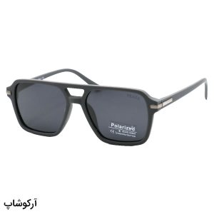 عکس از عینک آفتابی پرادا با فریم خلبانی، رنگ طوسی مات و لنز پلاریزه و دودی تیره مدل P9842
